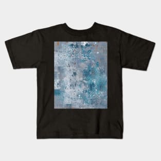 Peeling paint in blue, white and rust. Textured, rugged, weathered Kids T-Shirt